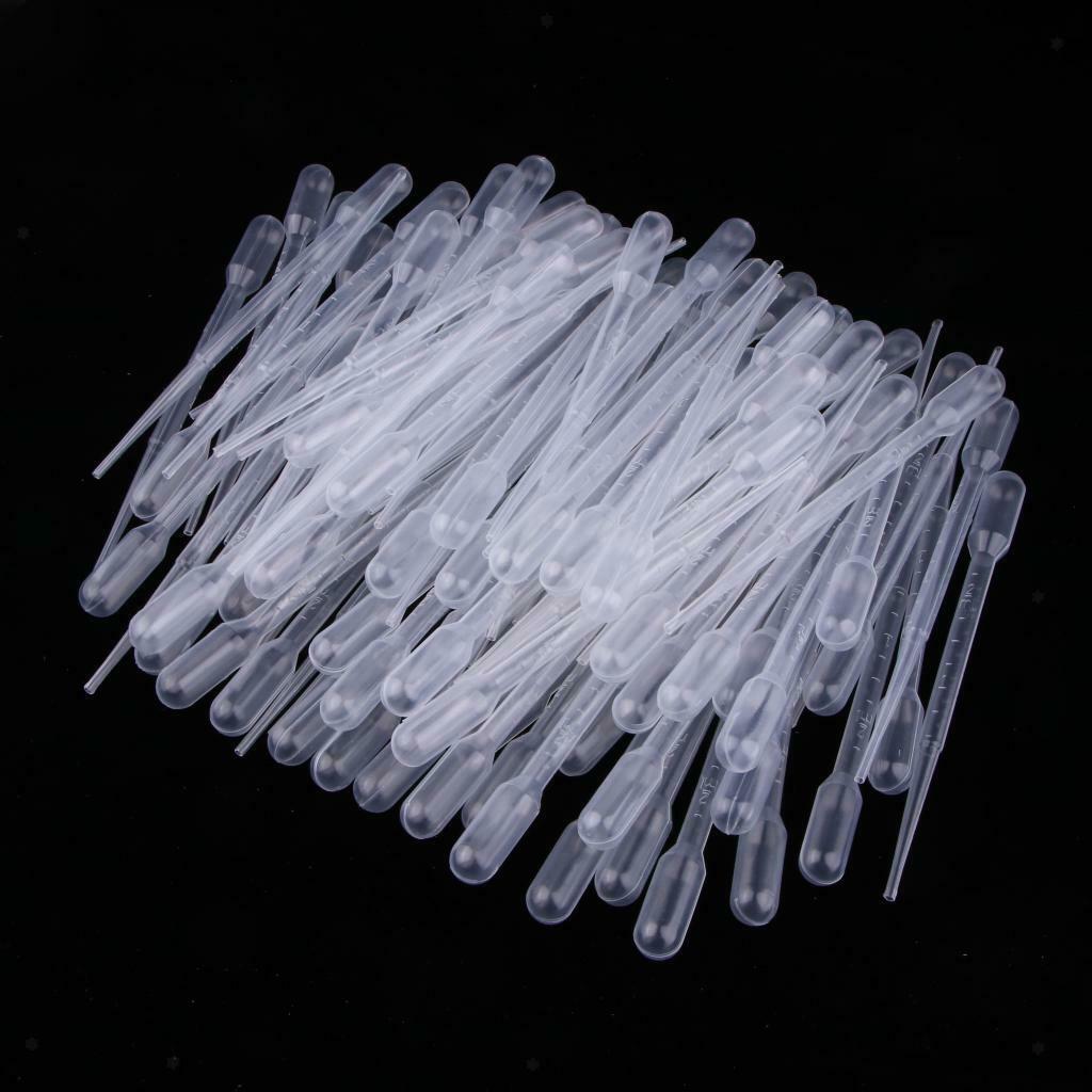 100pcs 2ml Plastic Disposable Transfer Oils Pipettes Eye Droppers
