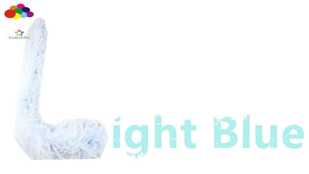 Ostrich feather strip Trim boa Dyed light blue 2M carnival Diy costume headress