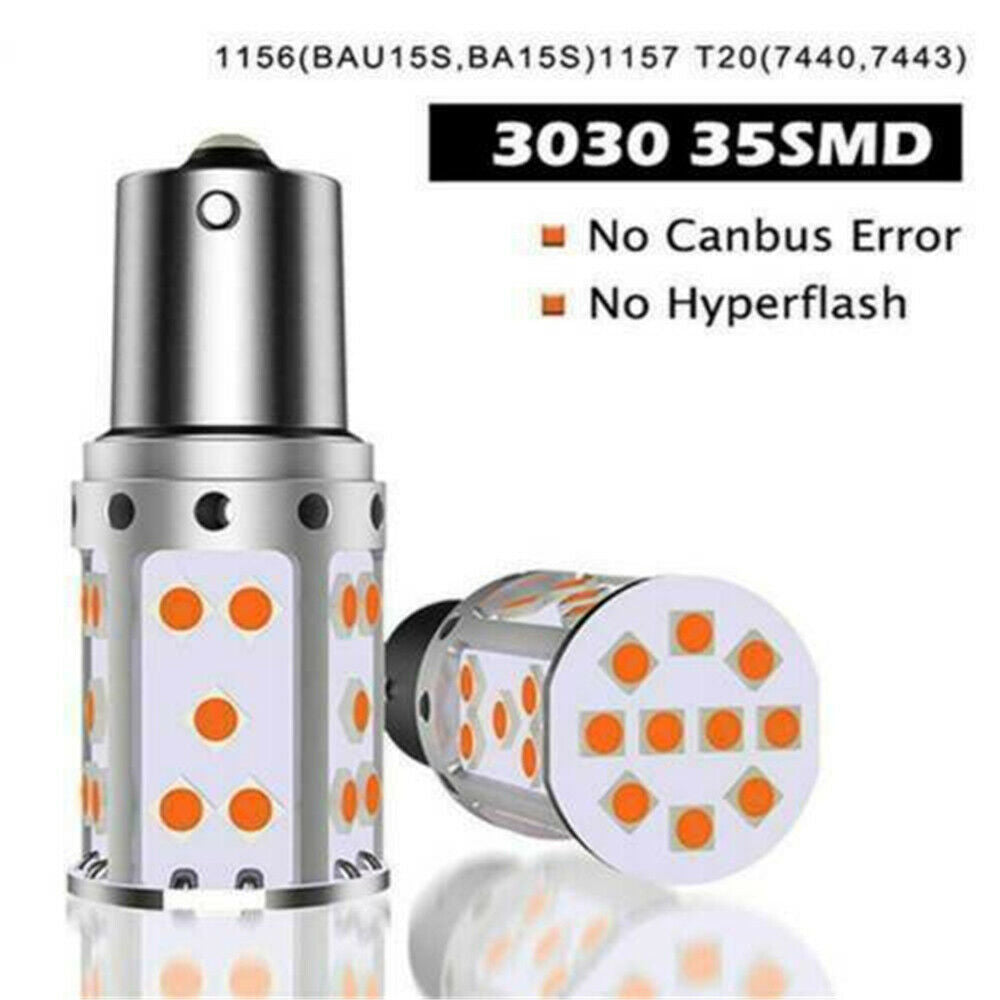 2 Pcs Canbus Amber BAU15S 7507 PY21W 1156PY LED Bulbs For Car Turn Signal Lights