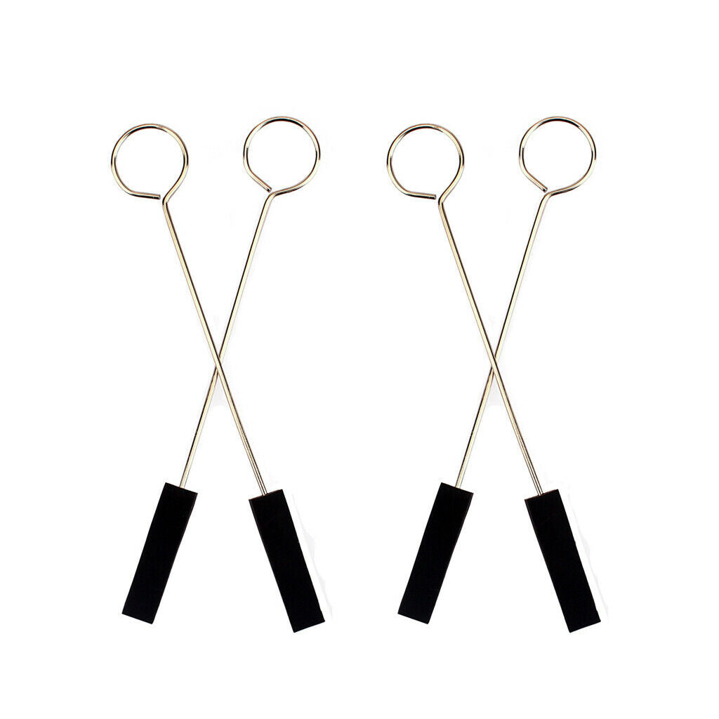 Pack of 4 Rubber Piano Mutes with Handle Durable Piano DIY Accessory Black