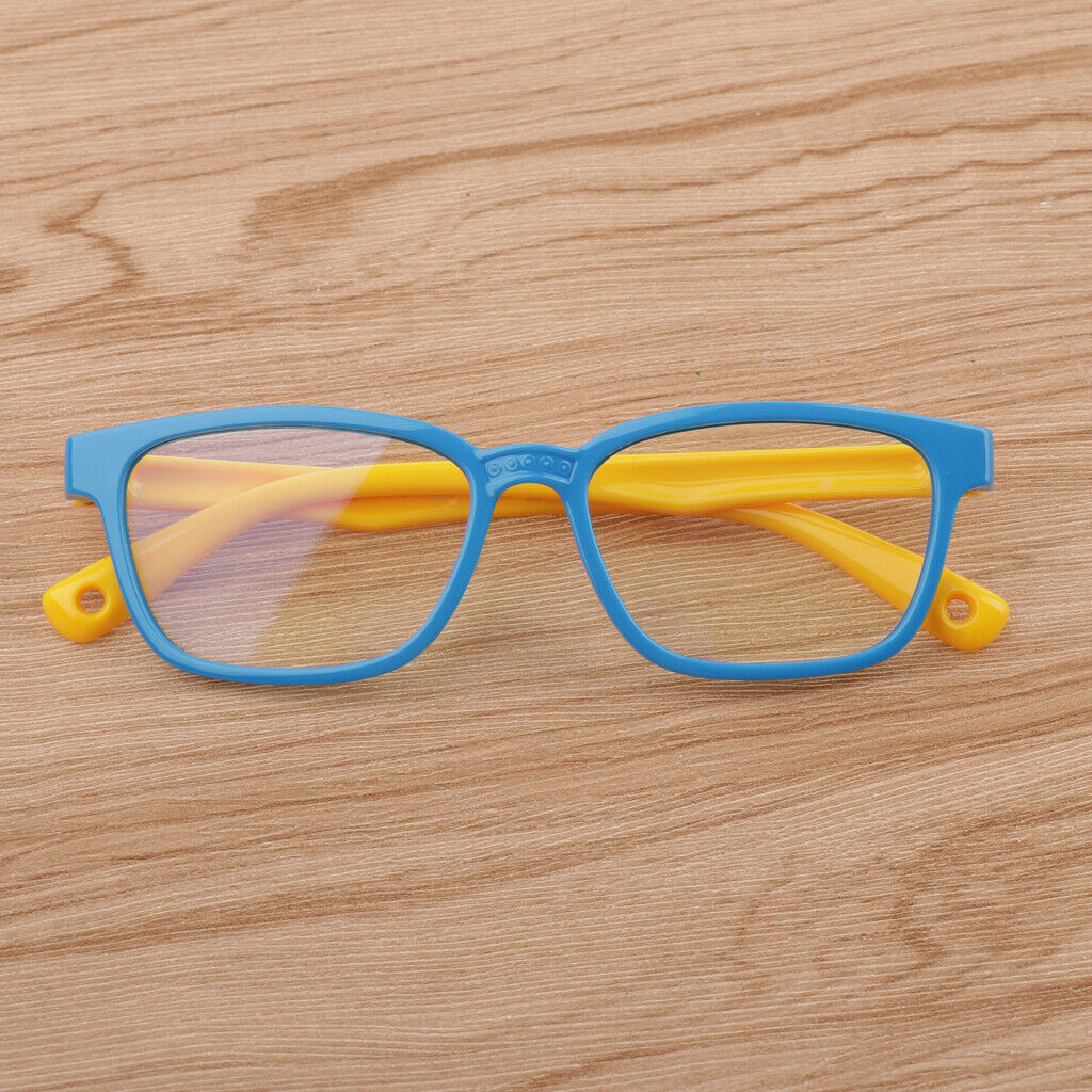 2PCS New Kids' Eyeglasses Anti Eyestrain Filter Soft Silicone Frame Glasses