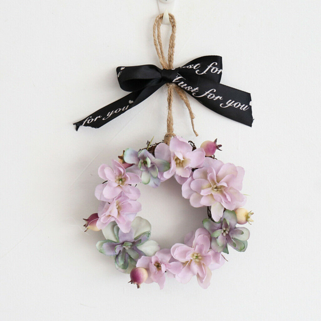 10cm Artificial Wreath Hydrangea Flower Garland Door Hanging Wedding Decor