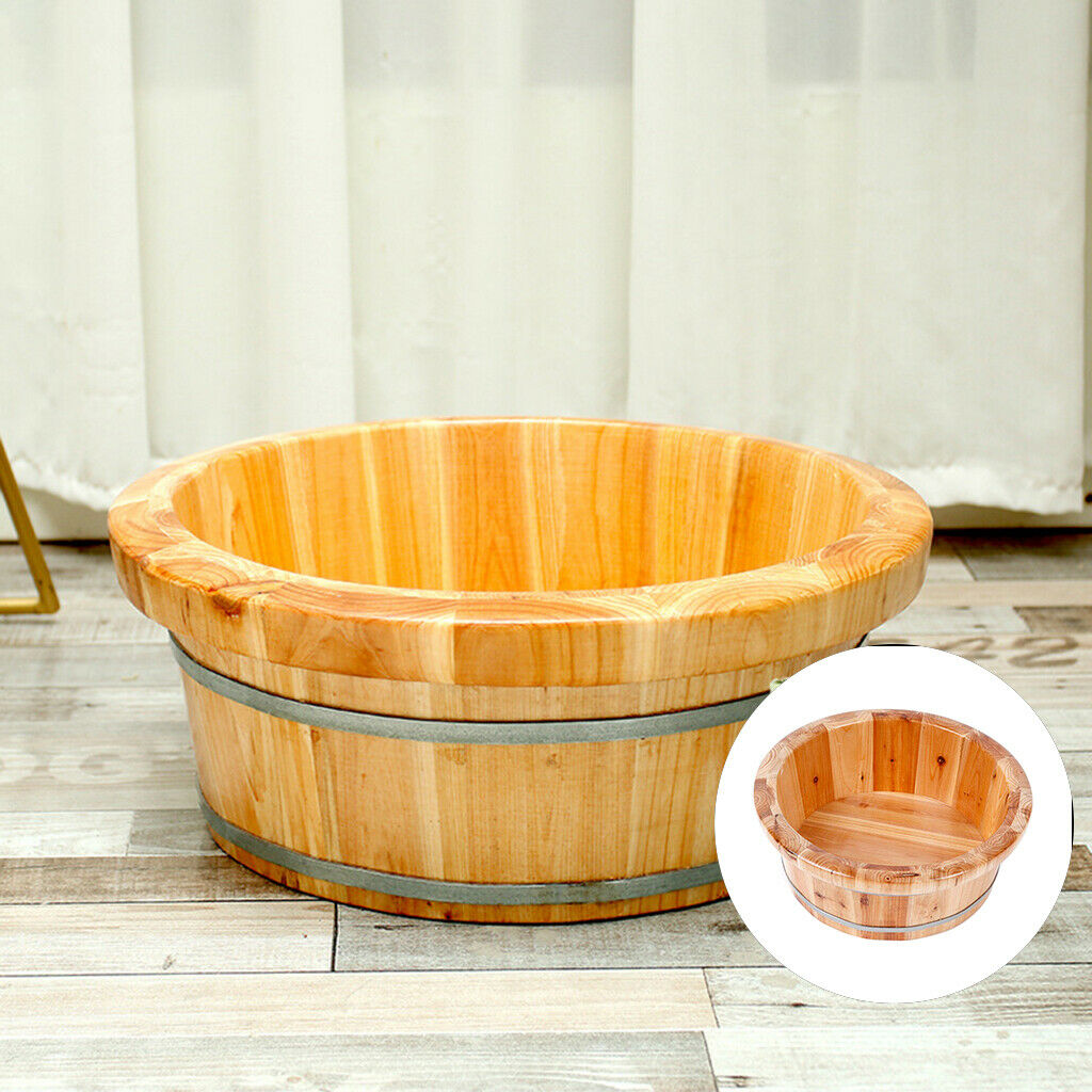 Foot Basin Soaking Bath Tub Wood Bucket for Women Washing Massage Sauna