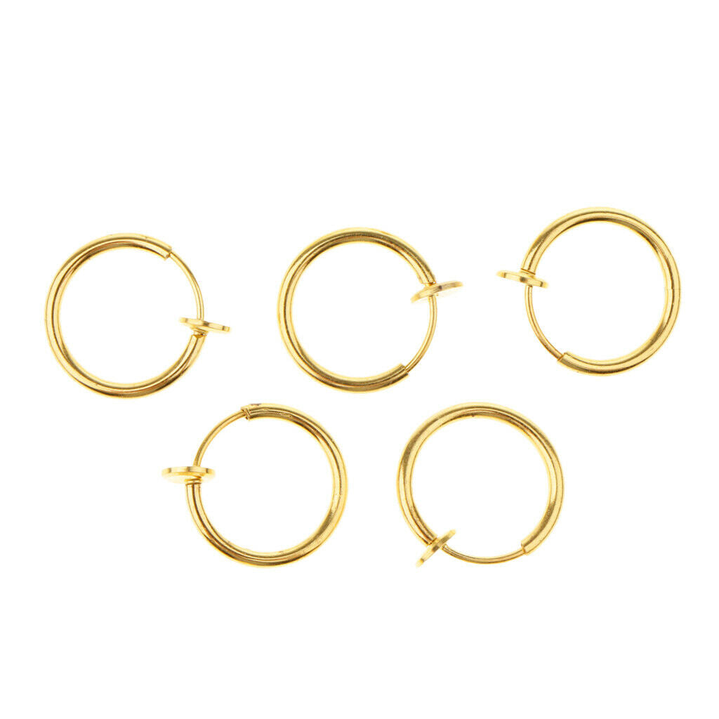 15Pcs 13mm Clip On Nose Ear Septum Lip Eyebrow Earring No Piercing