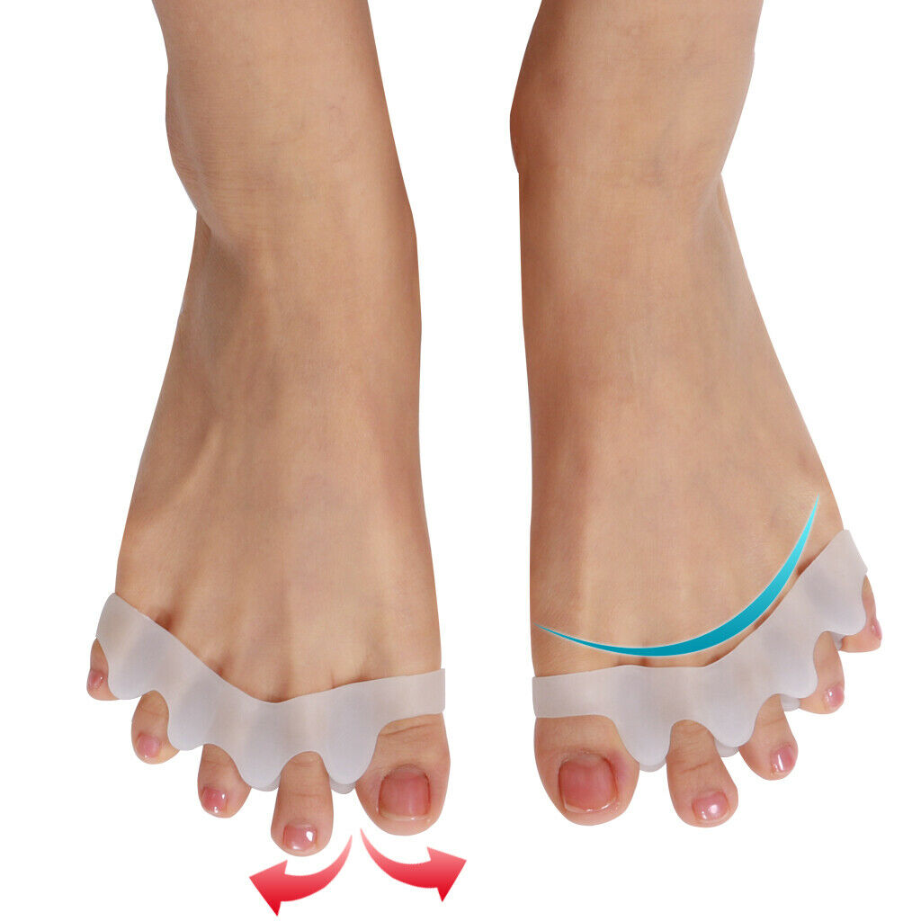 1 pair of Gel Silicone Toe Straightener Separator Hallux Valgus Bunion Cushion