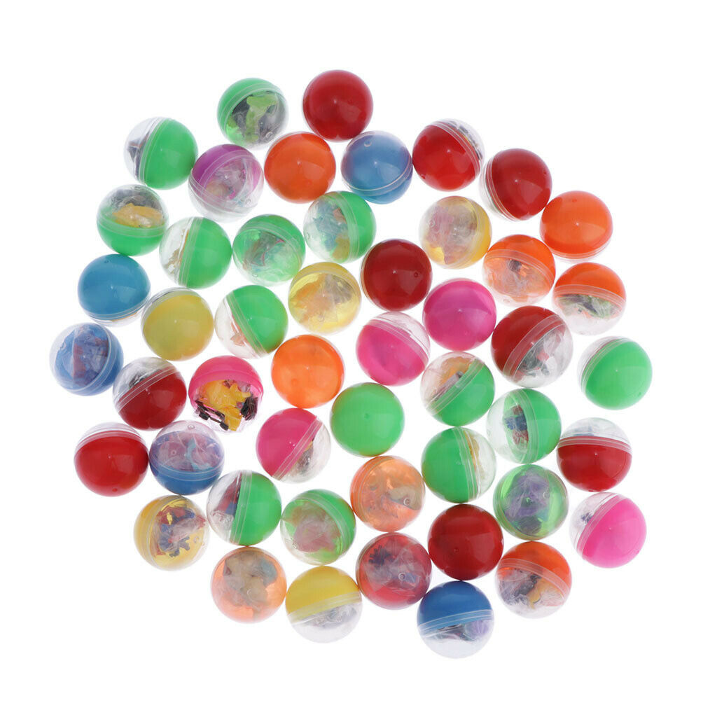50 Pcs / Set Multicolored Eggs Stuffed With Toys Party Favors Surprise Gift 45mm