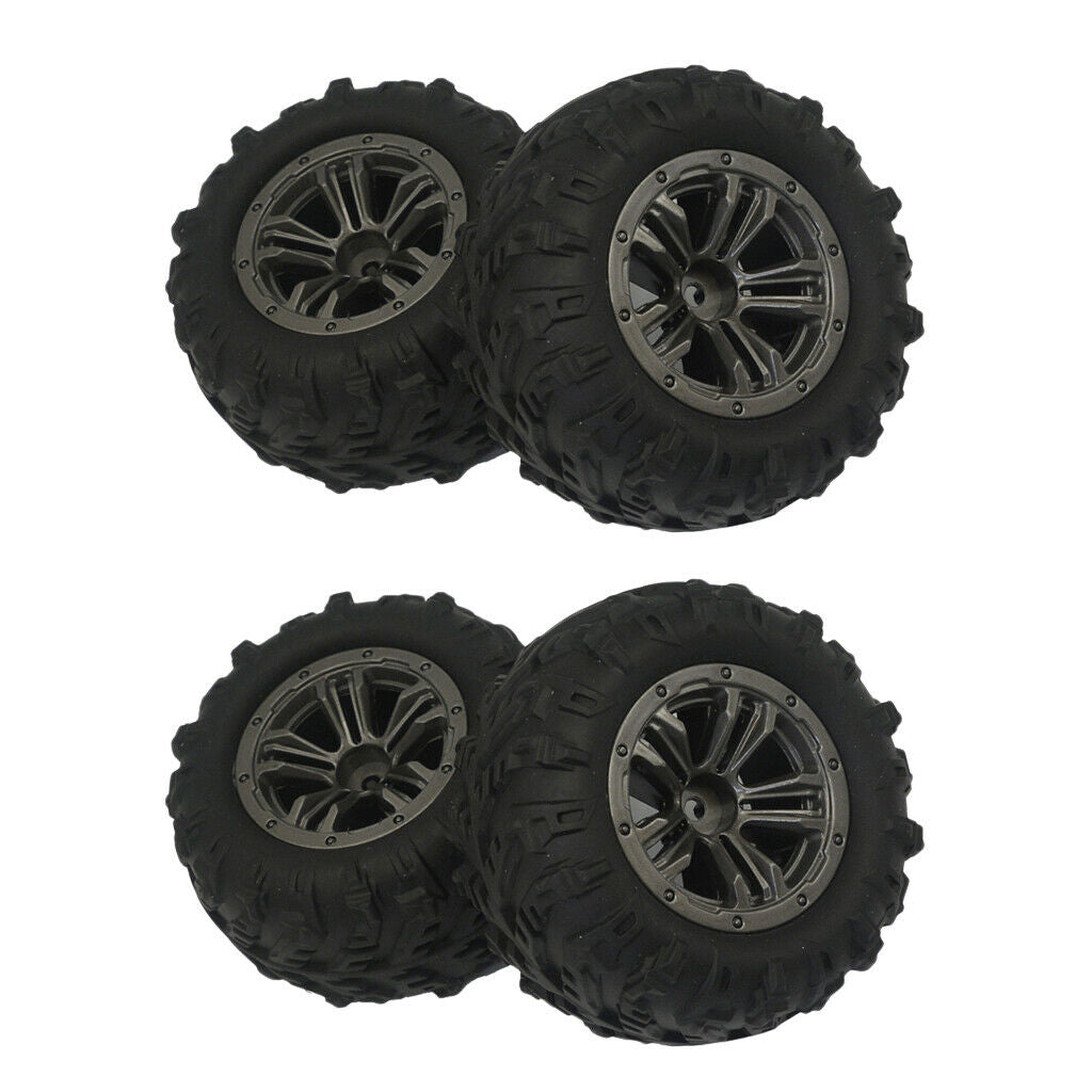 4pcs RC Car Wheel Tyres Tire Parts for Xinlehong Q901 Q902 Q903 DIY Black