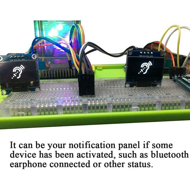 2Pcs 0.96Inch OLED Module 12864 128X64 White SSD1306 Driver IIC Serial DisplayS2