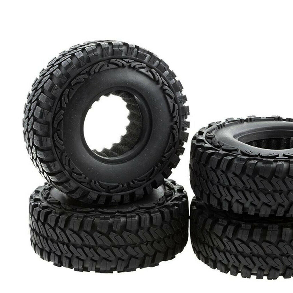 4 Set of 1.9'' Rubber Tyres Set Fit for SCX10 D90 1:10 RC Crawler DIY Parts