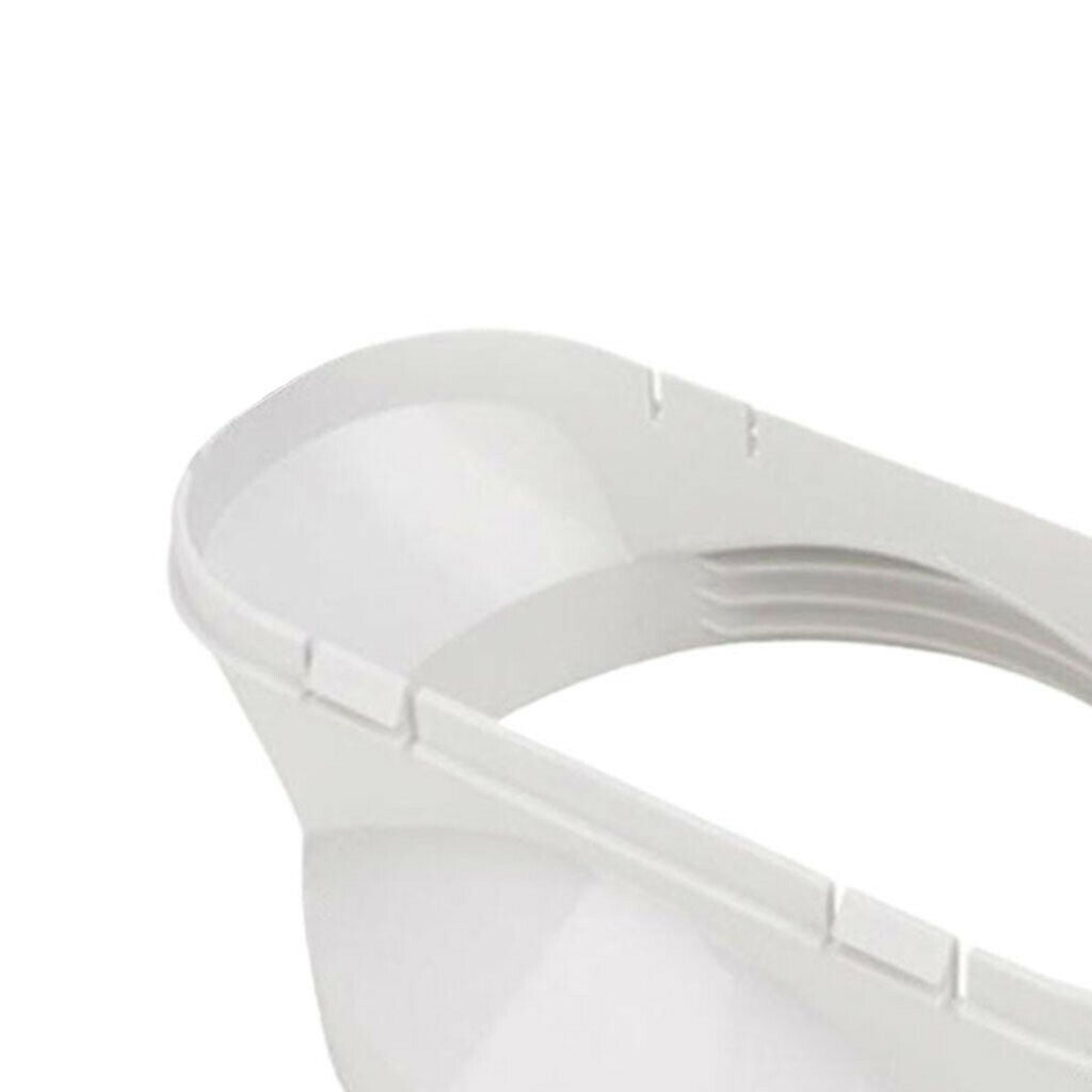 Exhaust Duct Connector for Air Conditioner Pipe Adapter Extension Flat Mouth