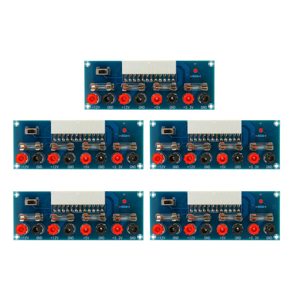 Set of 5 24 Pins XH-M229 ATX Benchtop Power Board Supply Modules Connector