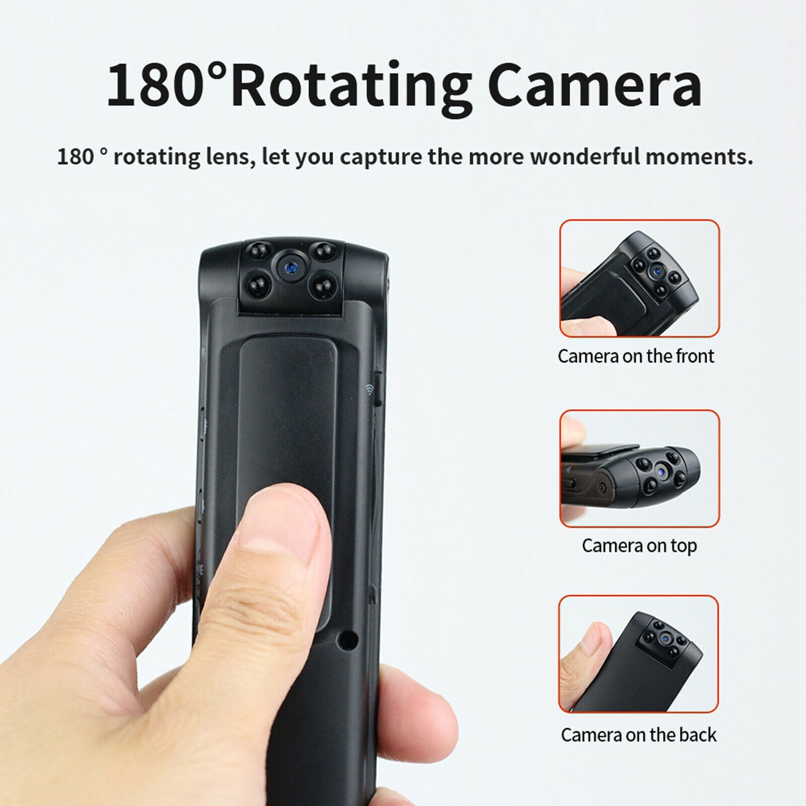 1080P Digital Mini Body Camera Wifi IP Video Spy Hidden Cam DV Black 1200Mah