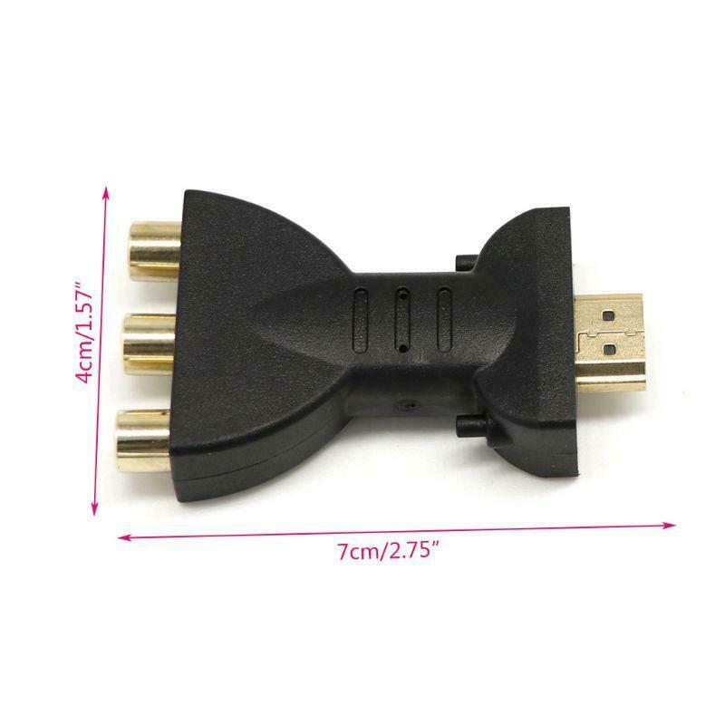 HDMI-compatible Male to 3 RCA Female Composite AV Audio Video Adapter Converter