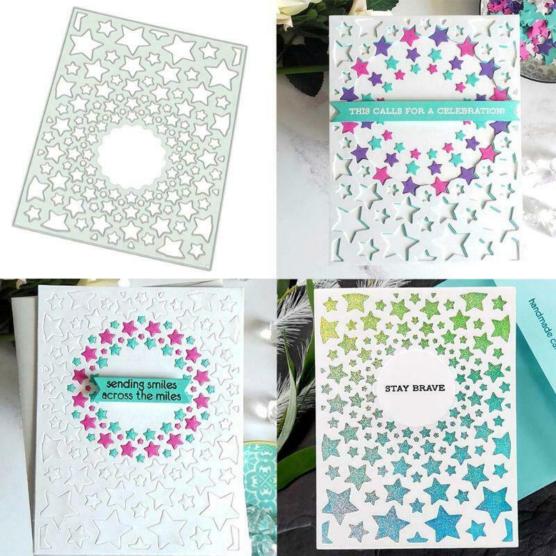 Stars Frame DIY Metal Cutting Dies Stencil Scrapbooking Album Paper Card Decor