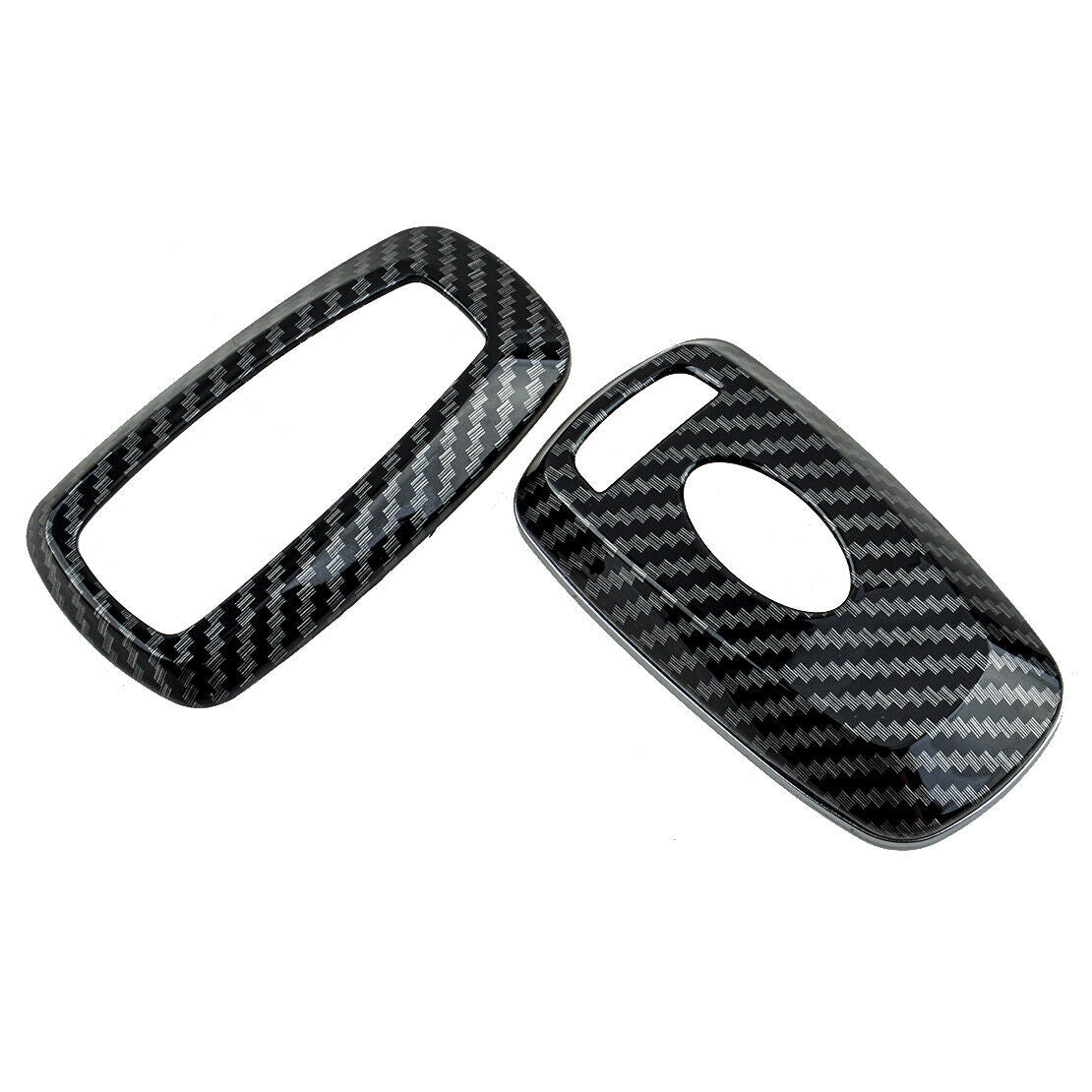 Carbon Fiber Style Smart Key Cover Case Shell Fit For Ford Focus Escape Ranger