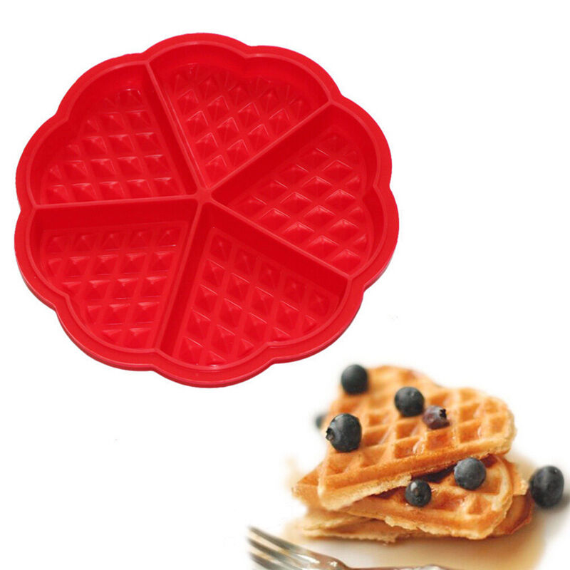 1Pcs Silicone Mini Round Waffles Pan Cake Baking Mould Mold Waffle Tray b.l8