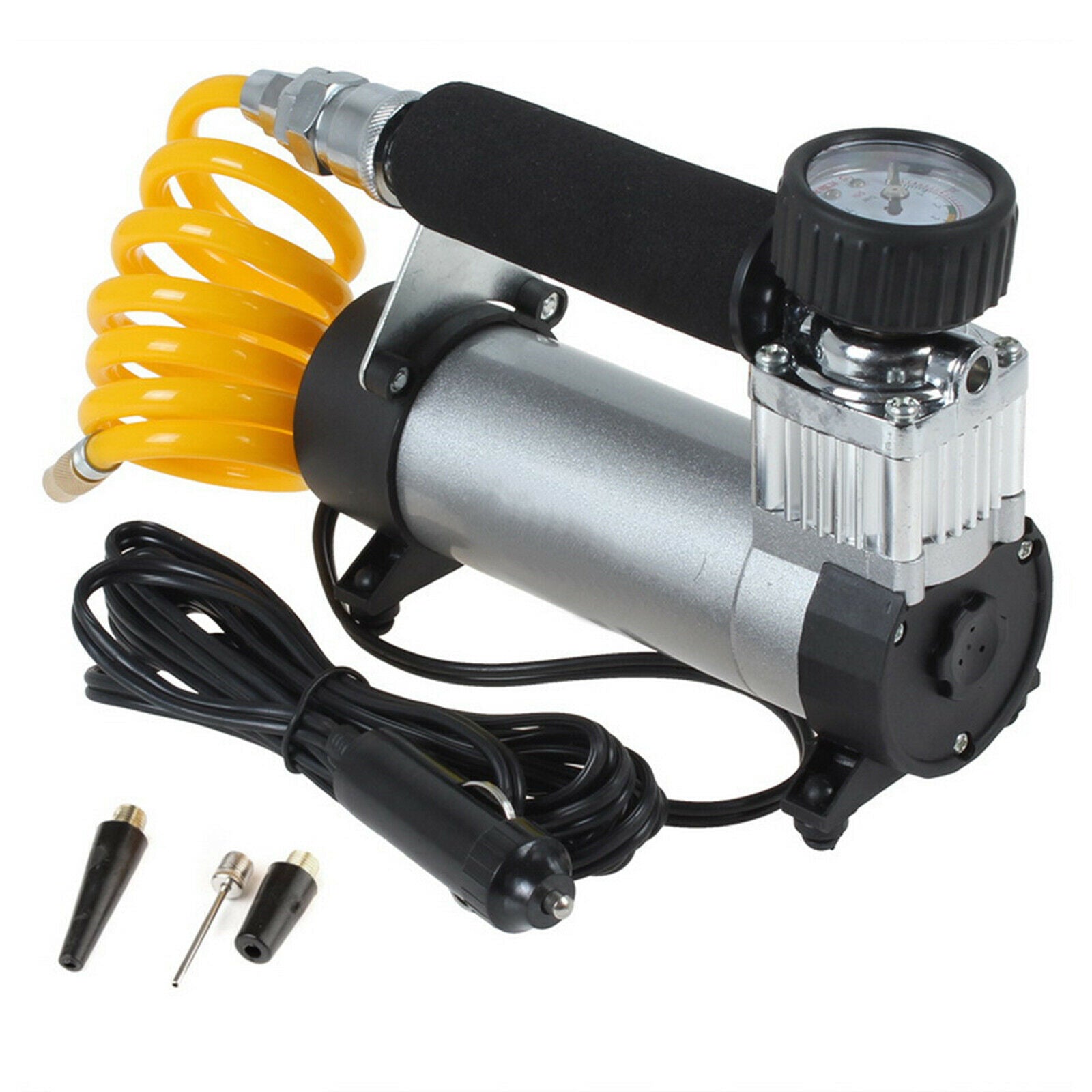 Compact Auto Car Tyre Air Compressor Pump 12V DC Bicycle Inflator Carry Case