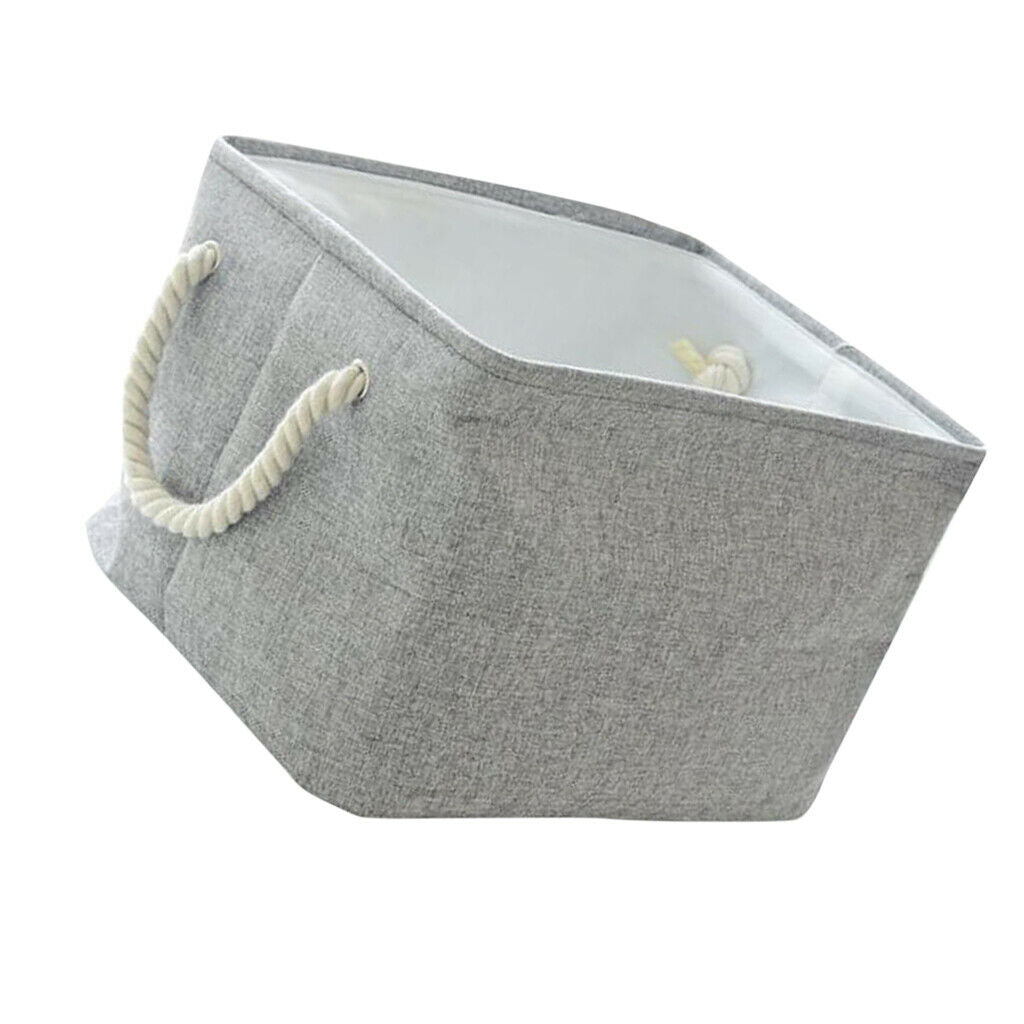 Children Room Toys Clothes Storage Basket Hamper Laundry Organizer Grey