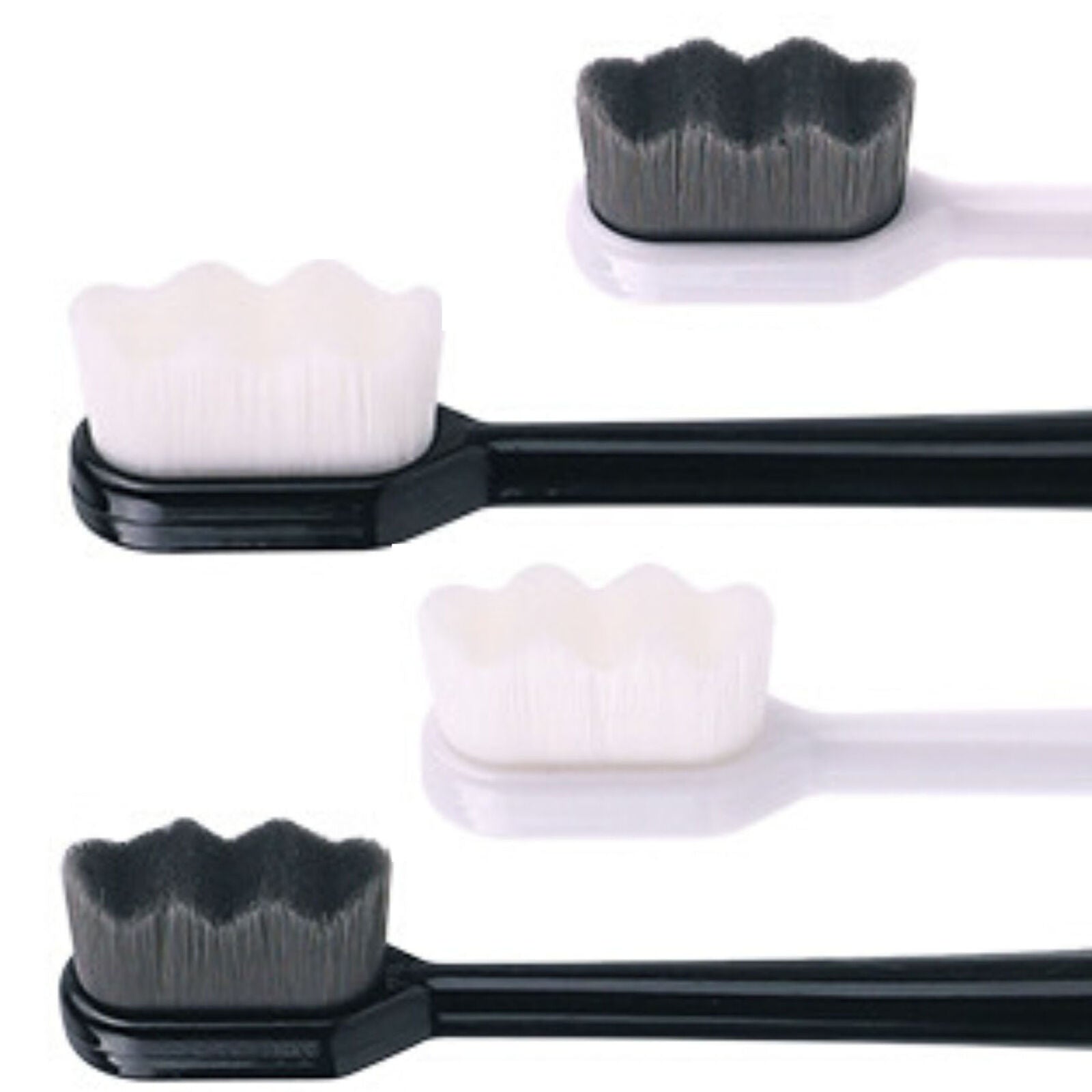 Extra Soft Micro-Nano Toothbrush for Sensitive Gums and Teeth. (2P) Black Wave B