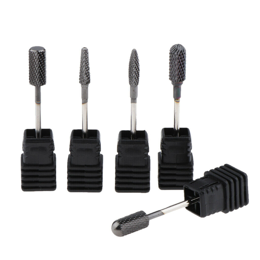5PCS Tungsten Steel Cuticle Clean Nail Drill Bit Acrylic Nail Polishing Burrs