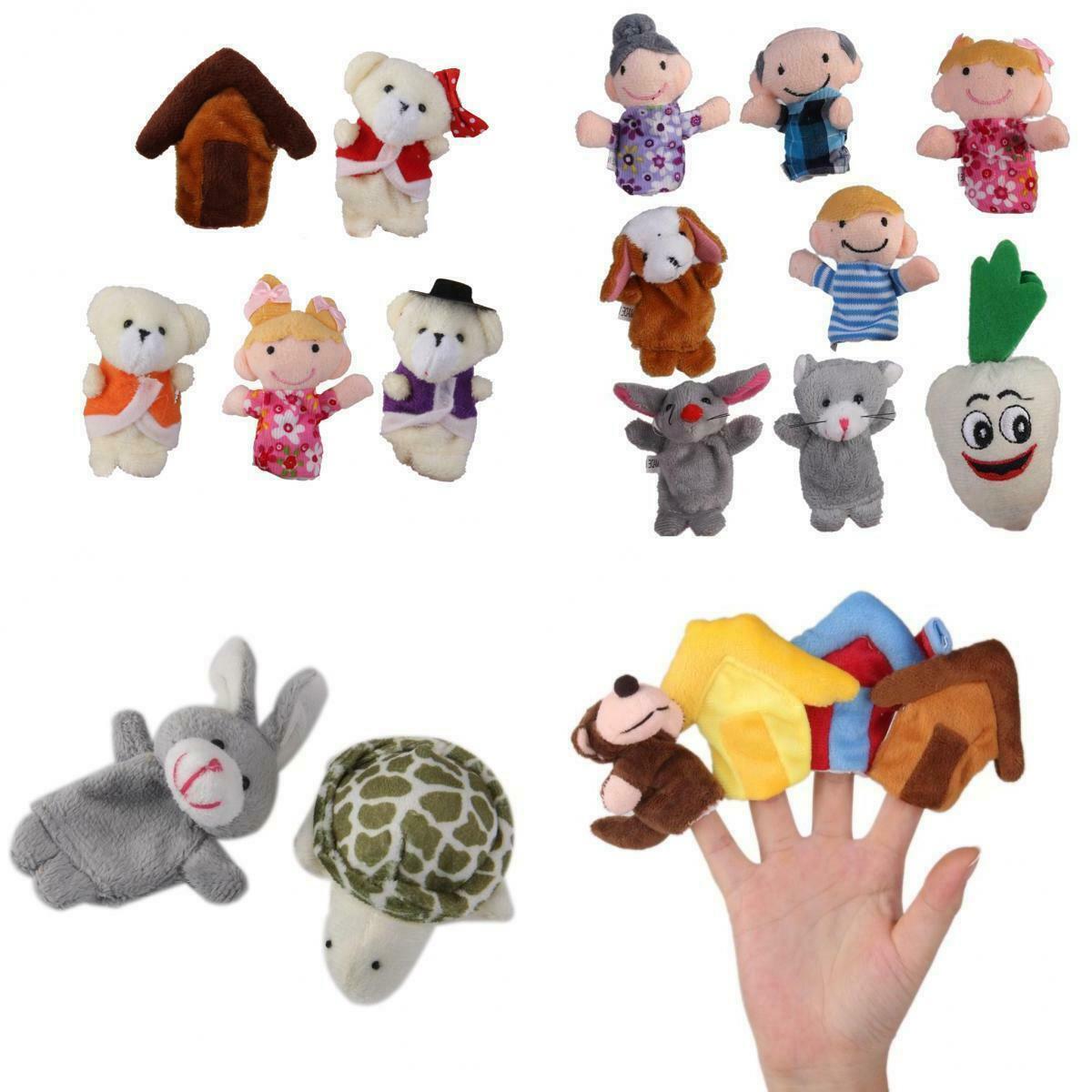 24x Finger Puppets Nursery Rhyme Carrot Goldilocks Bears Baby Kids Toys