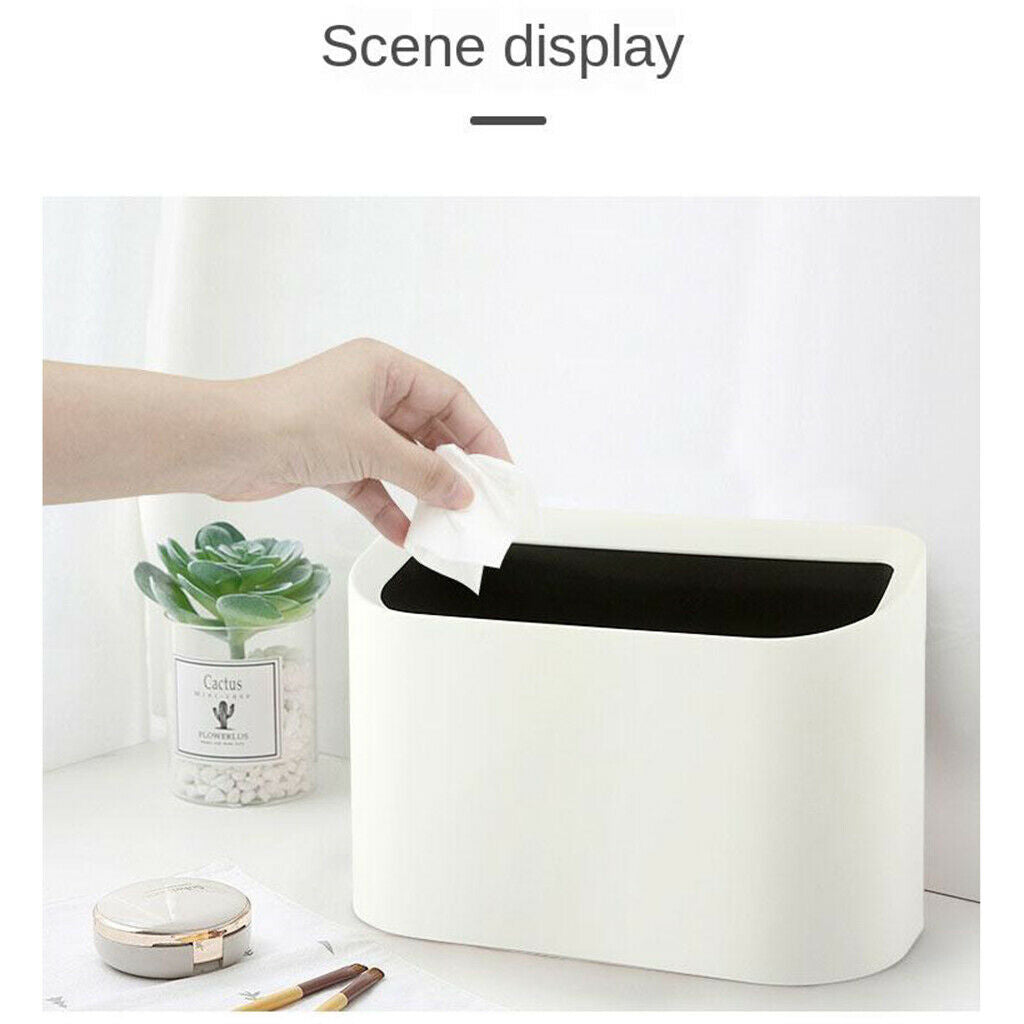 Mini Plastic Trash Can Office Garbage Wastebasket for Office Bathroom Dorm