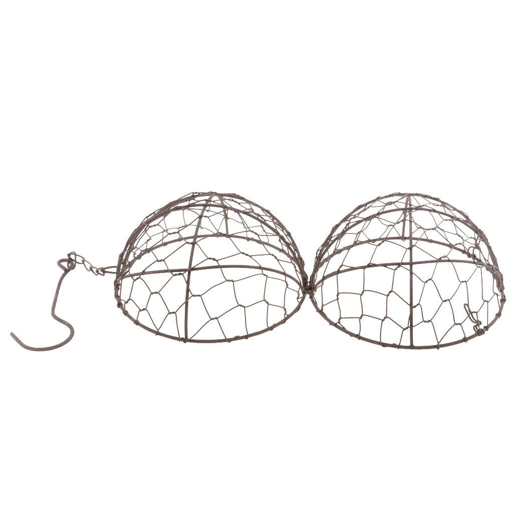 Moon & Ball Shaped Metal Wire Wreath Frame Form Hanger Pack of 6