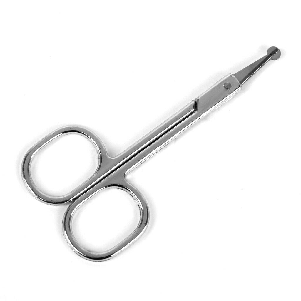Round Tips Mustache Nose Hair Remover Scissor Trimmer