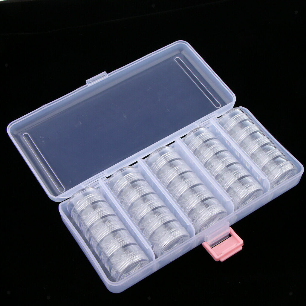 25PCS Clear Plastic Cosmetic Sample Container Jars Pot Small Empty Portable