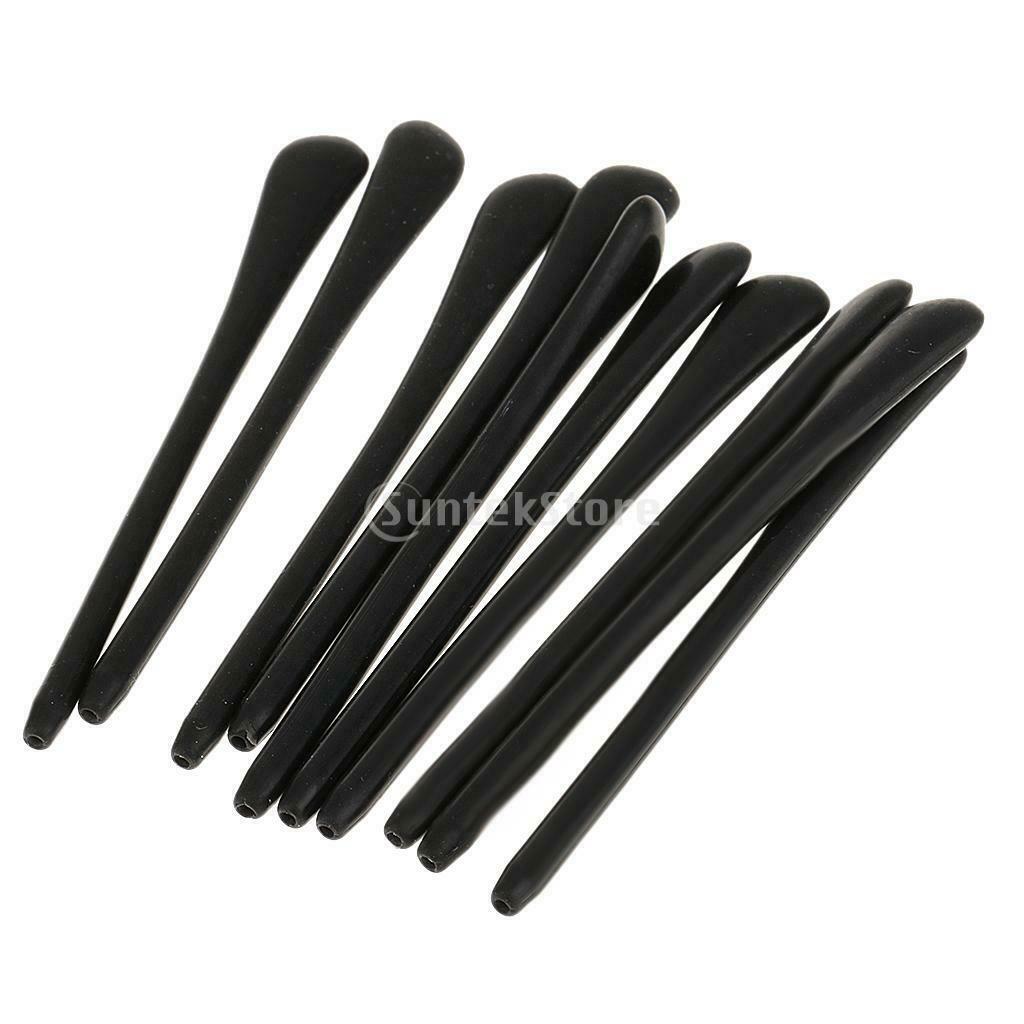 4X 10 Packs Eyeglasses Spectacle Temple End Tips Replacements Grips Black
