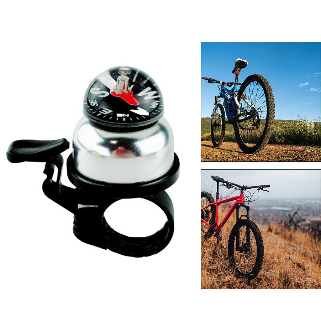 Bicycle Ring Bell Loud 32mm Kids's Bike Tricycle Horn Bikes Bells w/ Compass
