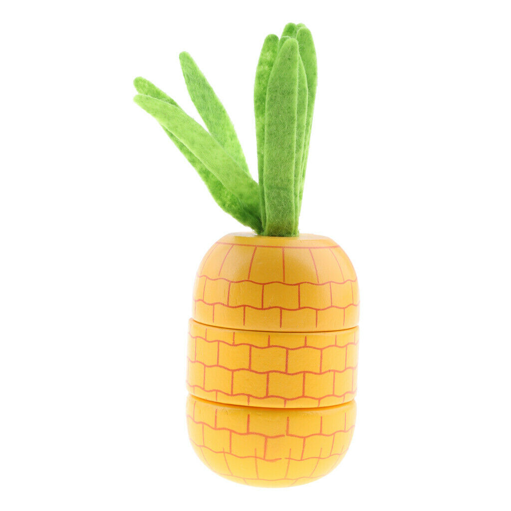 Pretend Role Play Food Fruit Wooden Pineapple  Connected Kids Toys