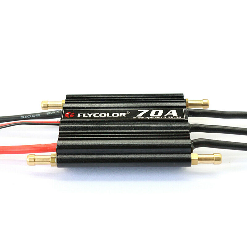 1X(Flycolor 70A Brushless ESC for RC Boat 2-6S with 5.5V/5A BEC C3E1)