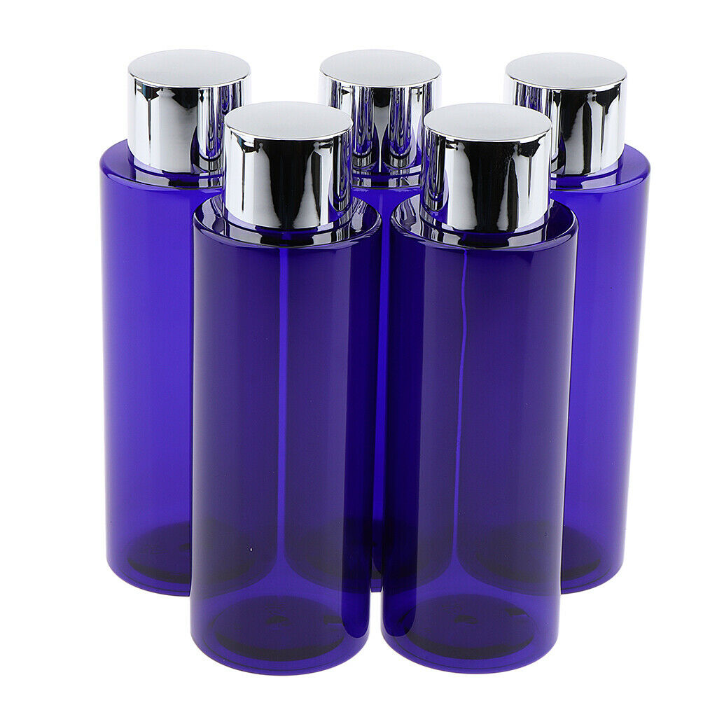 5pcs Empty Refillable Makeup Lotion Essential Oil Bottles Liquid Contaiers 200ML