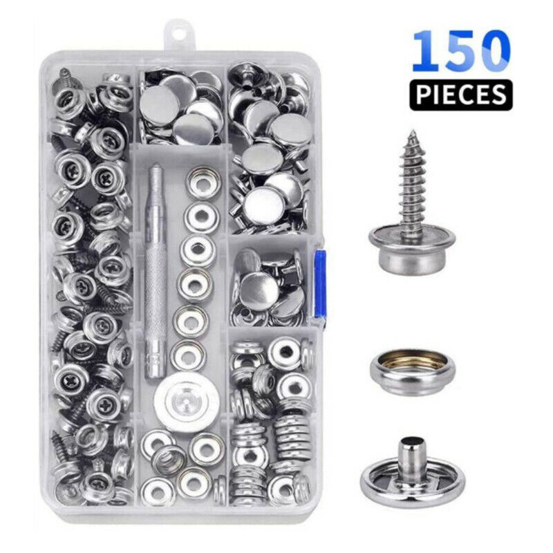 50 sets15mm Stainless Steel Screw White Buckle Screw Fixing Buckle for S_AU