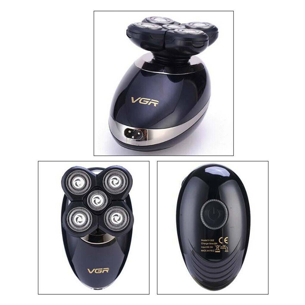 5 IN 1 Men Electric Beard Shaver Hair Clipper Hair Cut Nose Rotary Groomer