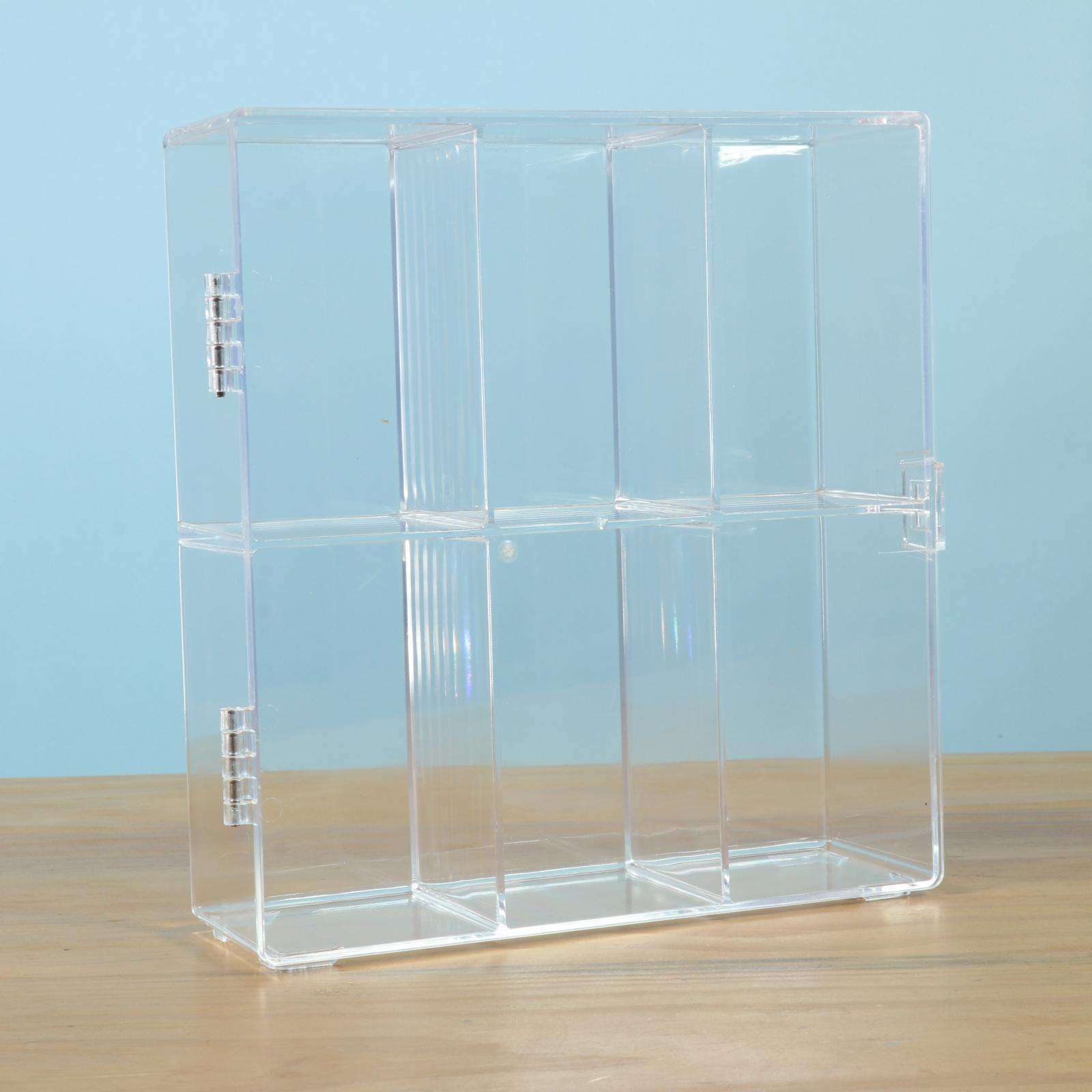 Acrylic Display Rack 6-Compartment Acrylic Assemble Stand Stackable Protector