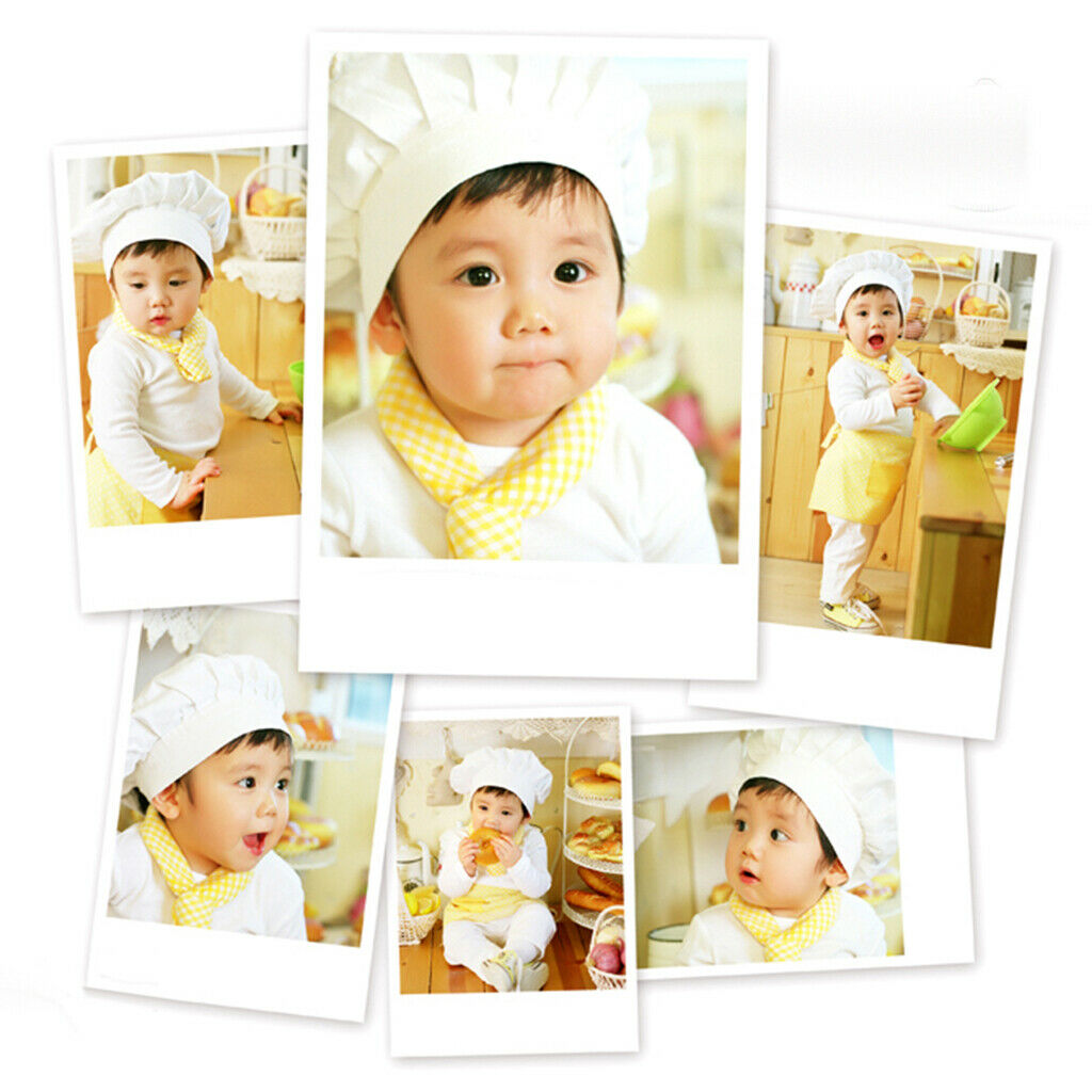 Baby Newborn Kid Little Chef Photography Prop Outfit Costume Dressup Yellow