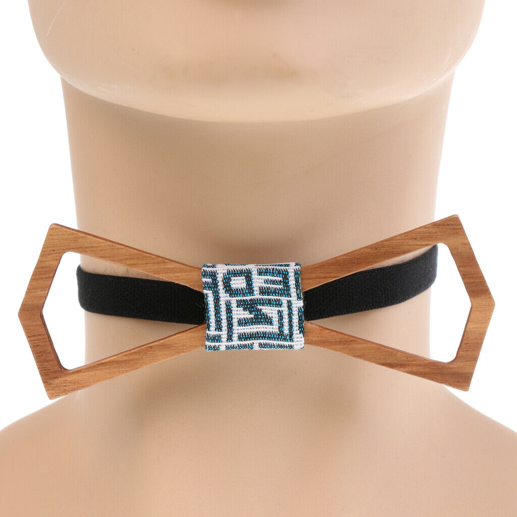 Men's Groom Wedding Party Wooden Bow Tie Tuxedo Necktie Fashion Accessory D