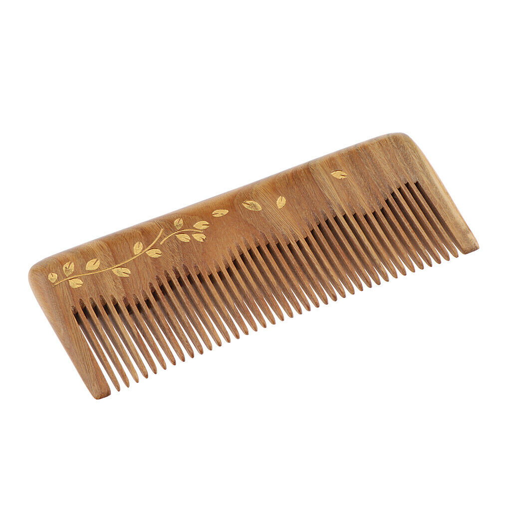 5" Handmade Wide Teeth Wood Comb Pocket Hairbrush Gift Plants