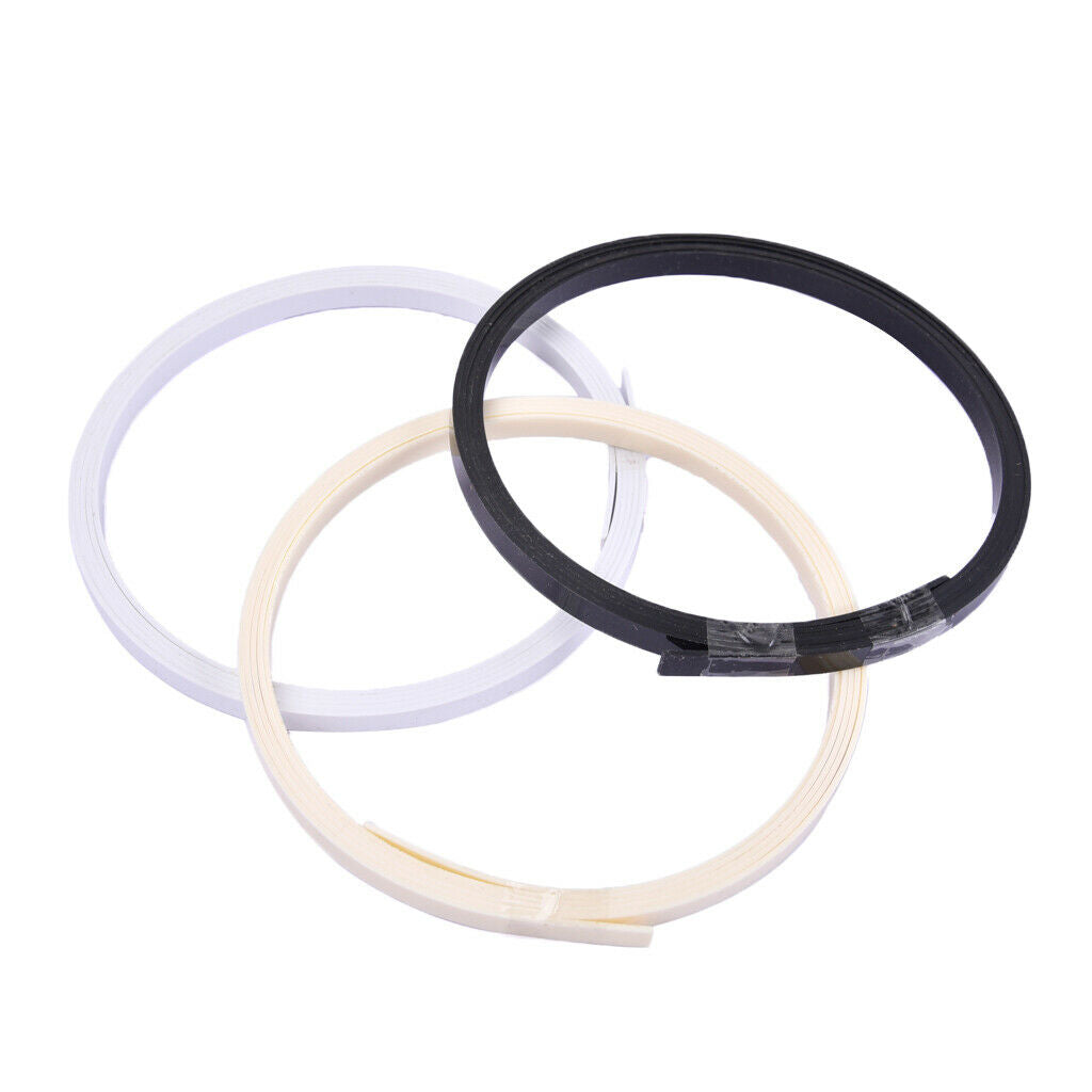 2X 3 Pieces ABS Plastic Guitar Bass Ukulele Mandolin Binding Purfling Strips