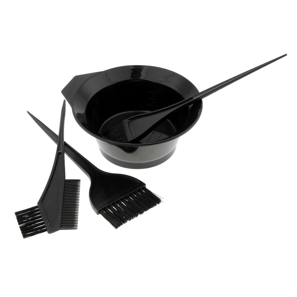 4Pcs Hairdressing Brushes Bowl Combo Salon Hair Color Dye Tint DIY Tool Set Kit