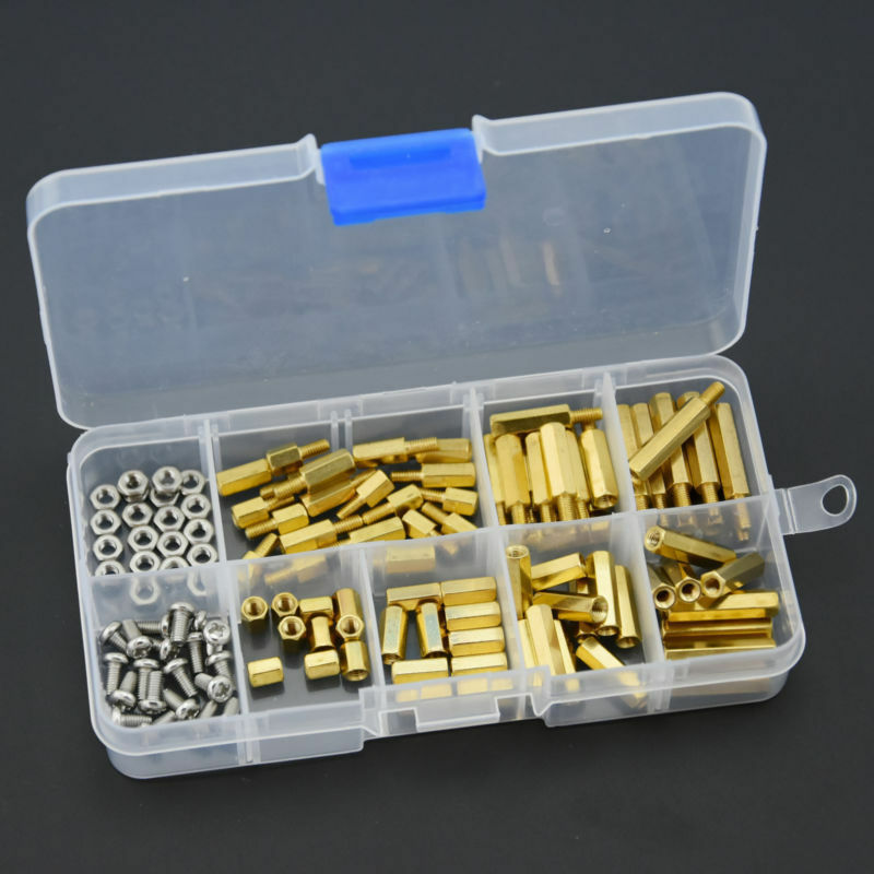 120Pcs M3 Male-Female Brass Hex Column Standoff Support Spacer Kit For PCB Board