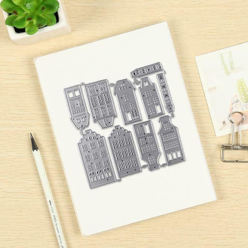 Building House Metal Cutting Dies Stencil DIY Scrapbooking Album Paper Card Mold