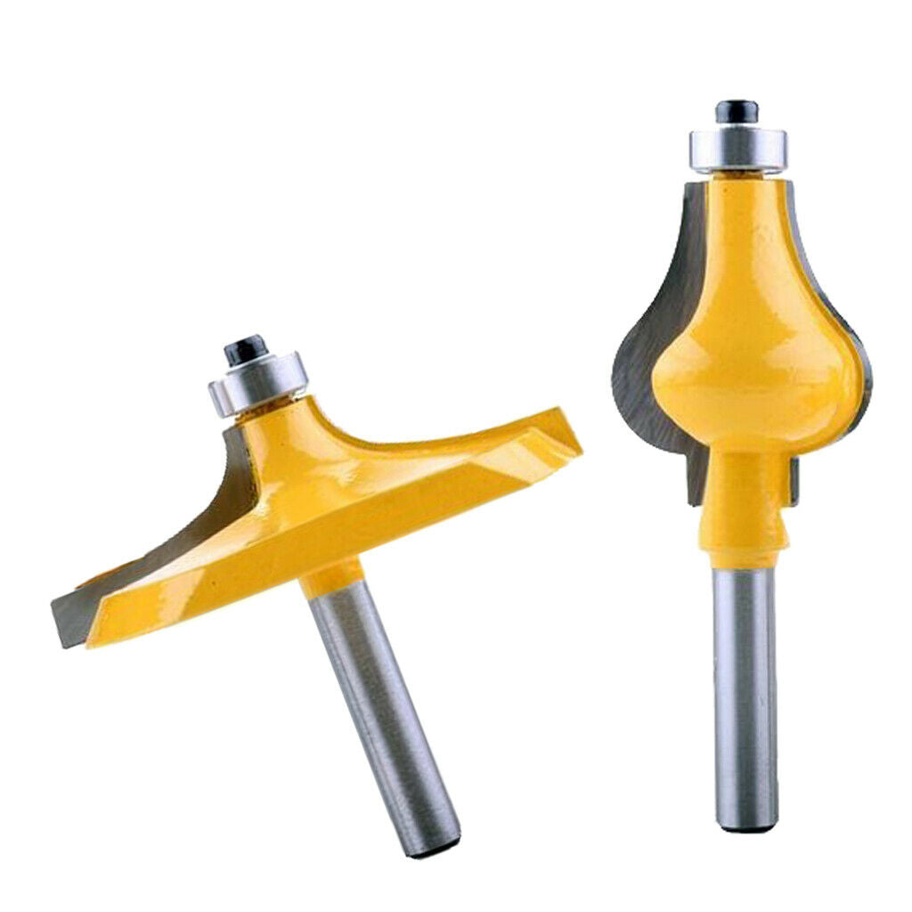 2 x 8mm Shank Carbide Handrail Router Bit Power Tools for Floor/Table/Doors