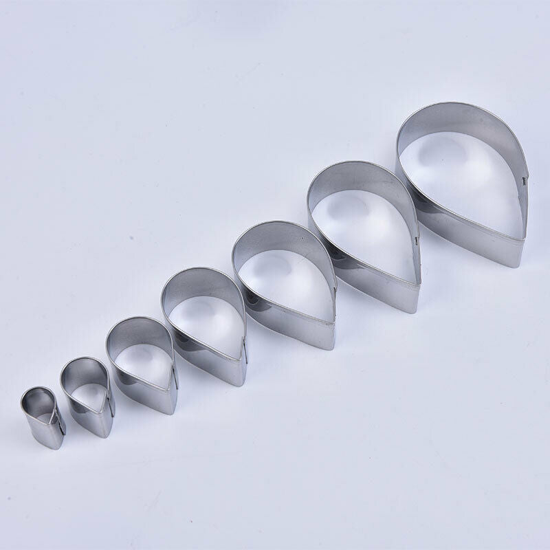 7PCS Flower Heart Shape Mold Mousse Ring Mold Stainless Steel Cake Cutter.l8