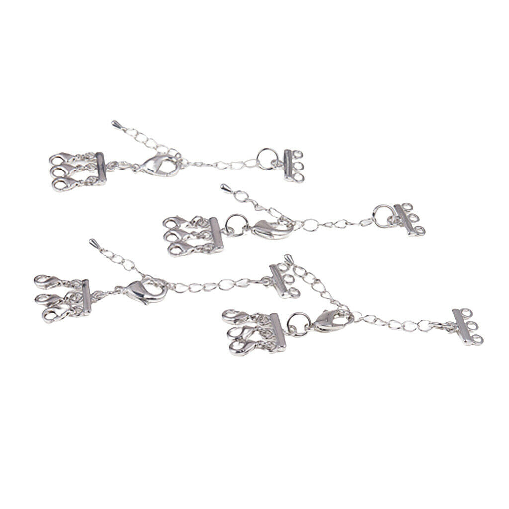 5cm 6 Ring Chain Jewelry Beads Necklace Pendant DIY Craft Making platinum
