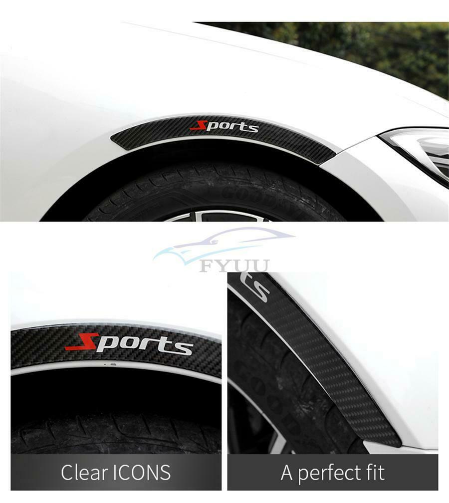 4 Pieces 39.6×3.6CM Scratch Resistant Car Fender Arch Mudguard Decoration Stripe