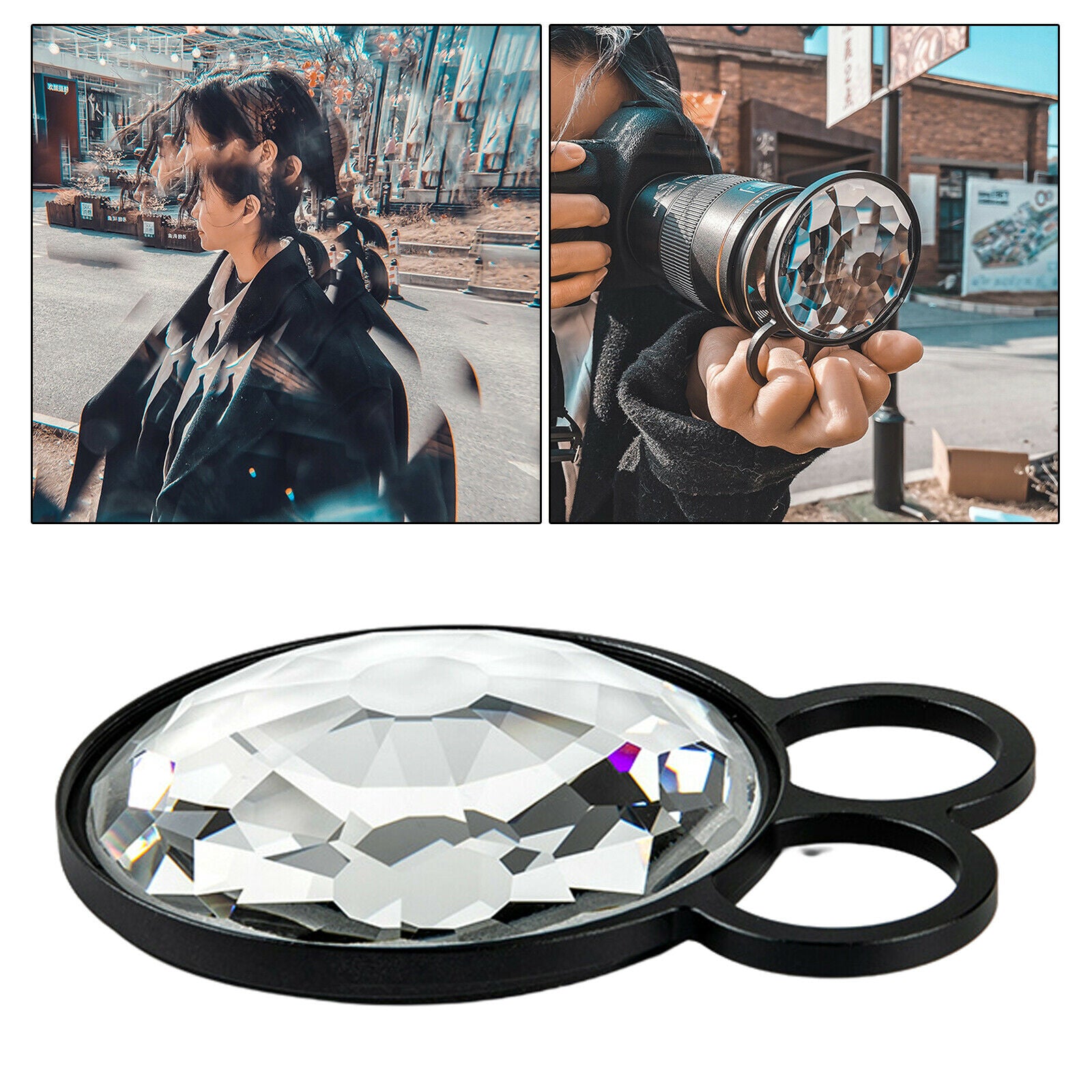 Kaleidoscope Glass Prism 77mm Rotatable Variable Subjects for Photo Shooting