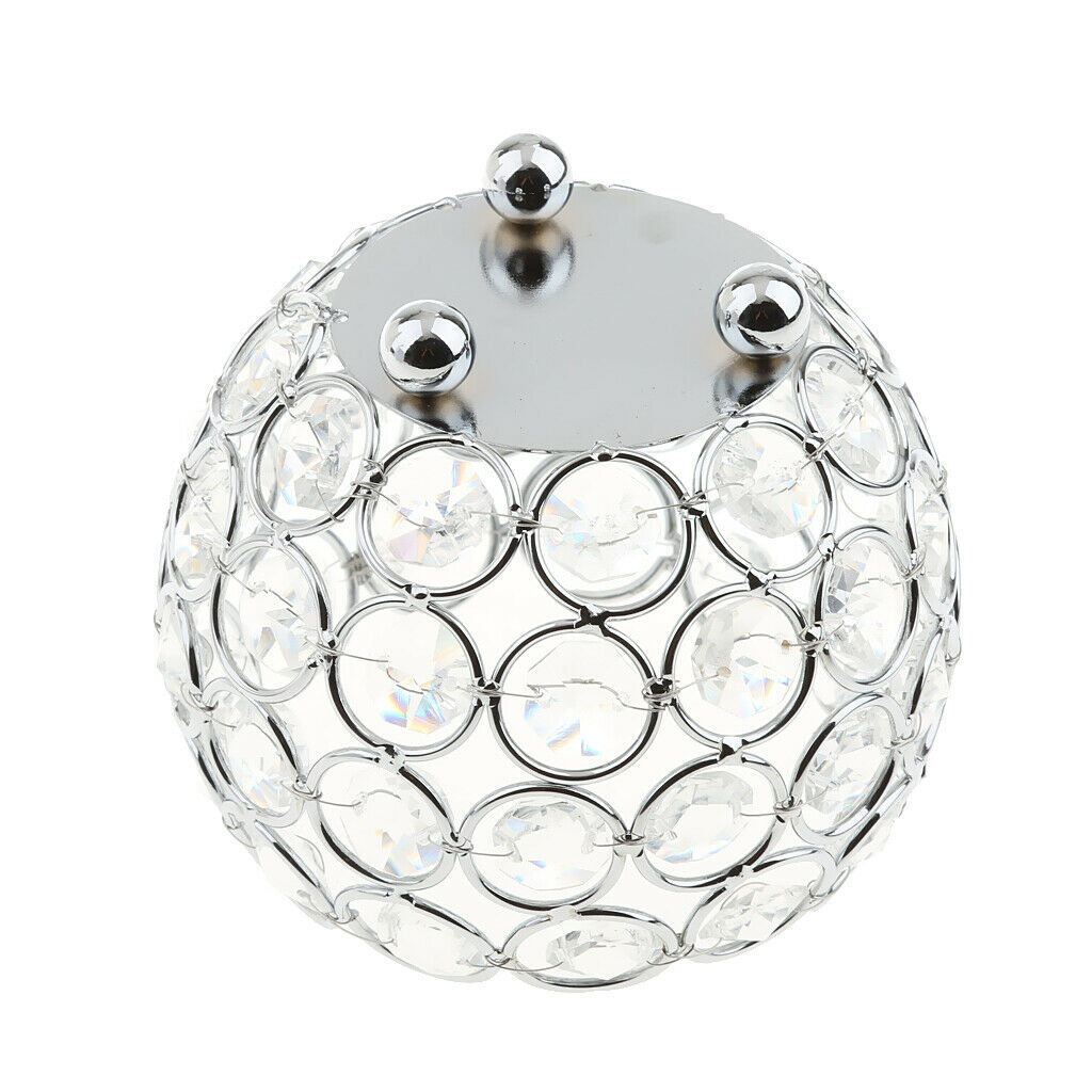Set Of 4 Crystal Ball Tealight Holder Candlestick Candle Holder Home Romantic